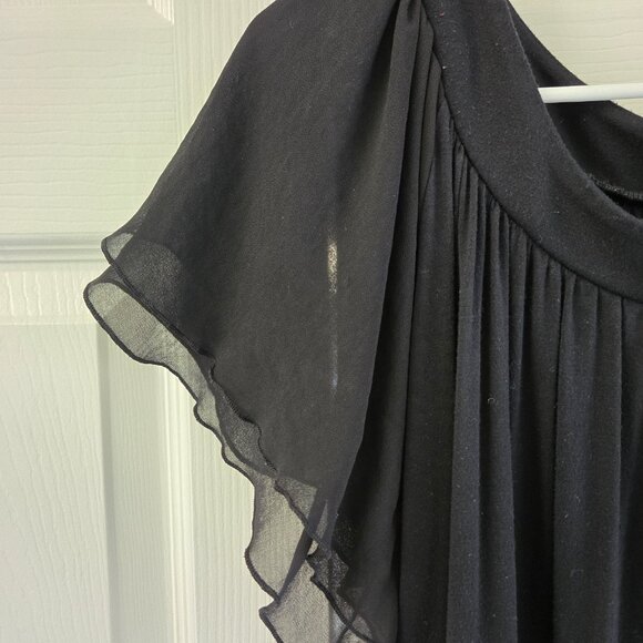 EXPRESS Black Short Sleeve Top - Small - Picture 3 of 5